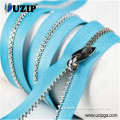 Long Chain Heavy Duty Metal Zipper with Silver Y-Style Teeth